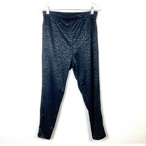 Victoria’s Secret Women's Leggings Size L Black Mesh Lace Semi Sheer Legs